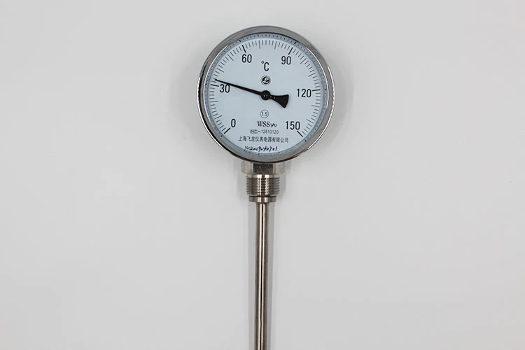 Customized waterproof industrial stainless steel thermometer thermometer wss-411 with sleeve -0 ~ 150 c