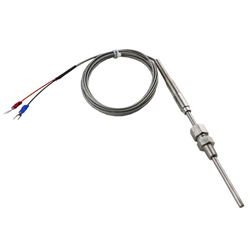 Simple temperature sensor with K-type small body stainless steel thermocouple probe of armored thermocouple