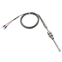 Simple temperature sensor with K-type small body stainless steel thermocouple probe of armored thermocouple